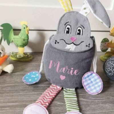 Osterbeutel mit Name Hase Ostertasche personalisiert Geschenk Ostern Junge Mädchen