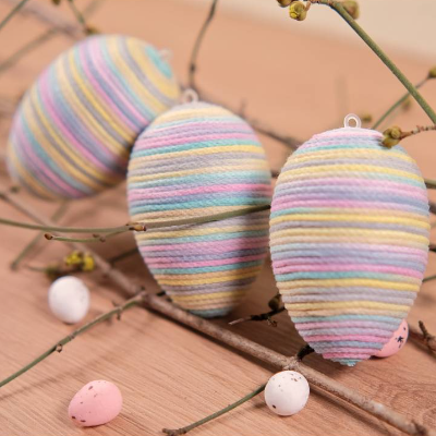 Makramee Ostereier in Pastelltönen – Handgemachte farbenfrohe Frühlingsdeko für das Osterfest