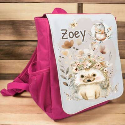Kindergarten Rucksack mit Namen Igel Mädchen Kinderrucksack personalisiert Geschenk Kindergarten Kita Start 