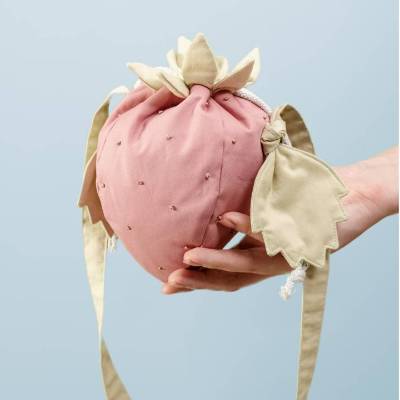 Erdbeer Tasche für Kinder nähen: Schnittmuster mit Anleitung