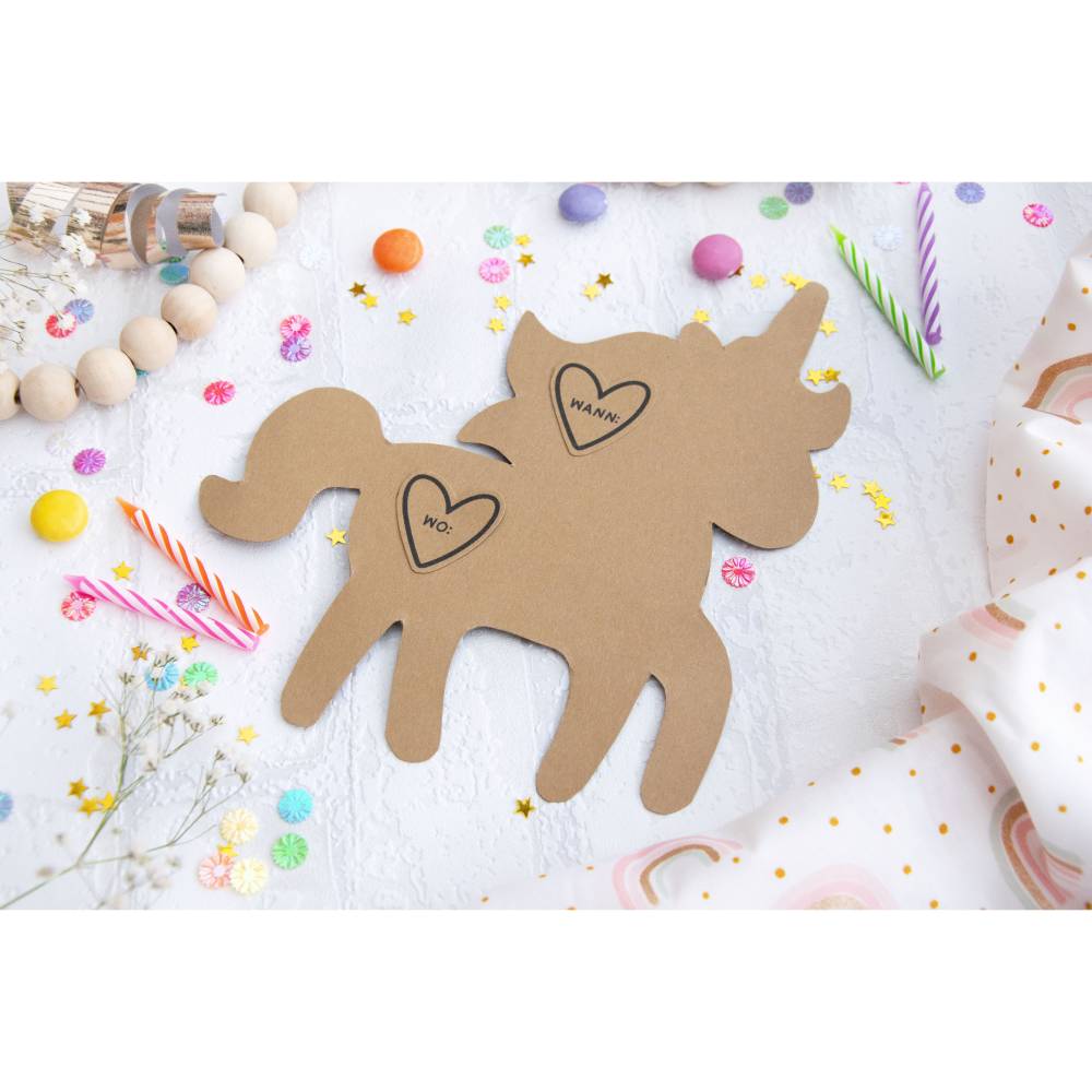 Einladung Geburtstag Kinder, Kindergeburtstag, Geburtstagseinladung, digitale Einladung, Einhorn Einladung Druckvorlage Bild 2