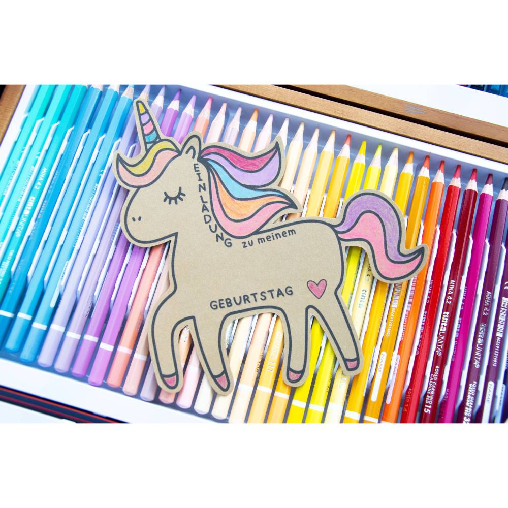 Einladung Geburtstag Kinder, Kindergeburtstag, Geburtstagseinladung, digitale Einladung, Einhorn Einladung Druckvorlage Bild 3