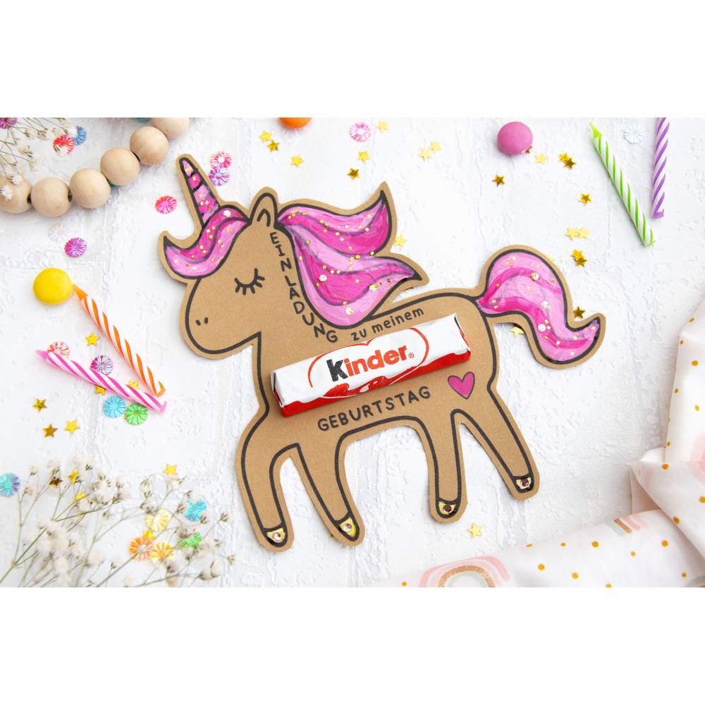 Einladung Geburtstag Kinder, Kindergeburtstag, Geburtstagseinladung, digitale Einladung, Einhorn Einladung Druckvorlage Bild 5