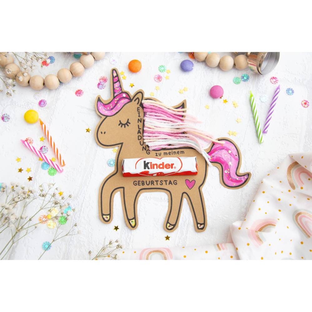 Einladung Geburtstag Kinder, Kindergeburtstag, Geburtstagseinladung, digitale Einladung, Einhorn Einladung Druckvorlage Bild 9
