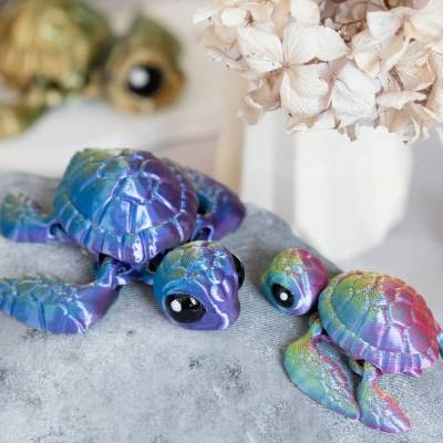 Schildkröte beweglich | Fidget Toy | Anti-Stress-Spielzeug | Sensorisches Spielzeug | Flexi Tier