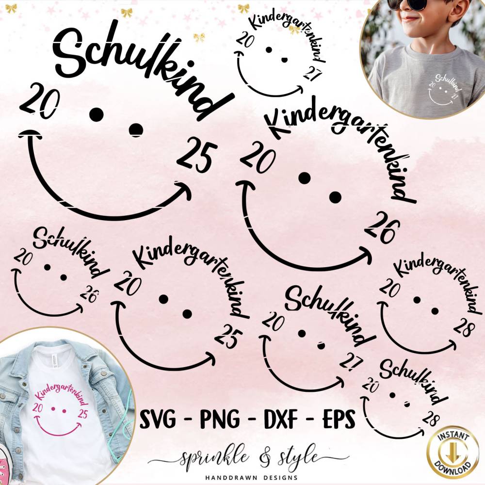 Plotterdatei Schulkind, Plotterdatei Einschulung, svg, Einschulung svg Schulstart, Schulanfang Sprüche - Cricut, Clipart Bild 1