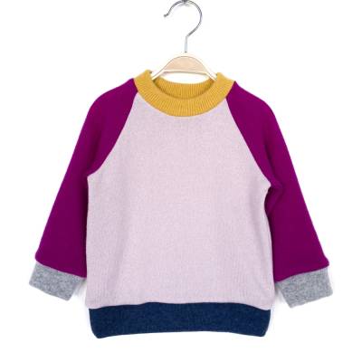 Kaschmirpullover Größe 80 rosa pink / Upcycling Kinderpullover 100% recycelter Kaschmir