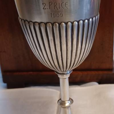 925 Silber Pokal Golf 1909 Croydon – Jugendstil Trophäe von Mappin & Webb, England