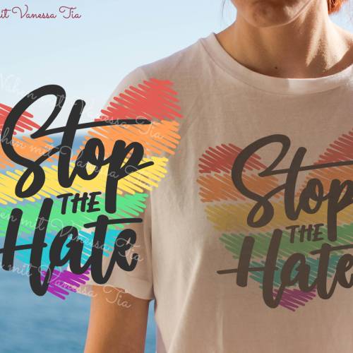 Plotterdatei Pride | Stop The Hate SVG DXF