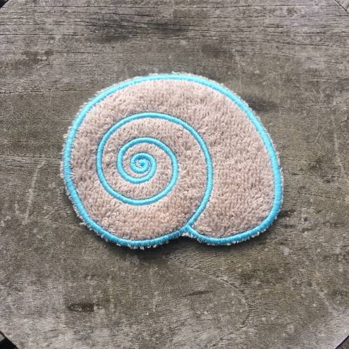 Abschminkpad Schneckenhaus Stickdatei ITH 10x10 cm Waschpad Muschel Meer Strand Meerweh Strandliebe