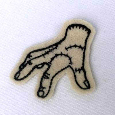 Eiskalte Händchen Aufnäher Patch Filz Beige – Applikation zum Aufnähen, Handarbeit, Neu