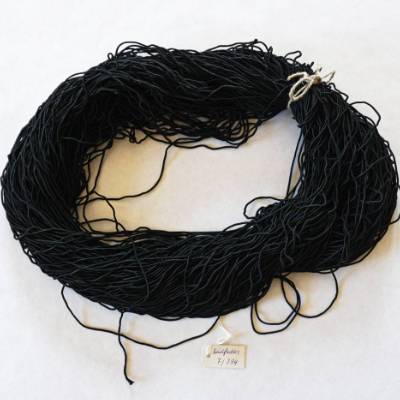 Vintage SEIDE-SOUTACHE-KORDEL in schwarz rund d=2mm Satinband Schmuck-Schnur Zierkordel