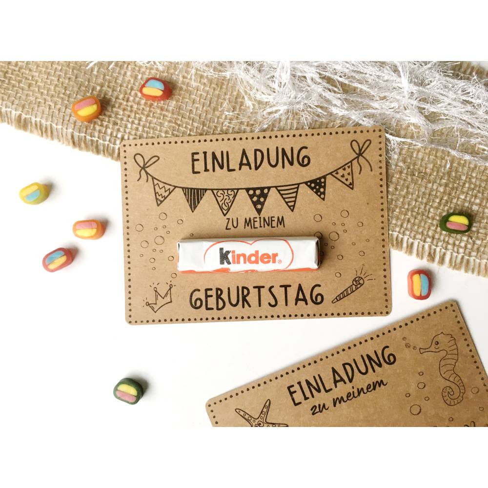 Druckvorlage Einladung Kindergeburtstag I Geburtstagseinladung Kinder I Geburtstag Einladung I Bastelvorlage I drucken Bild 1