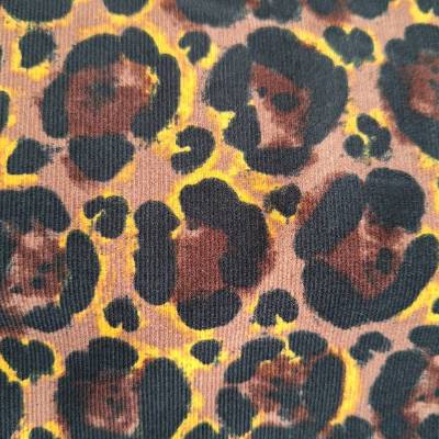Cordstoff, Leoprint,Oekotex Standart100, milli blu`s, Breite 1,40 m, 100% Baumwolle