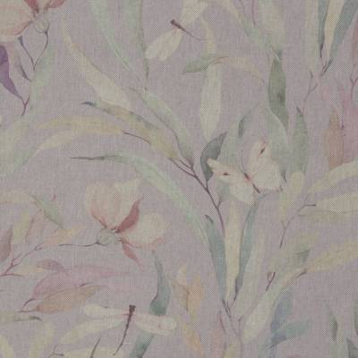 Dekostoff florales Muster flieder Wasserfarben, Christel Canvas Leinenoptik Swafing, Stoffe Meterware 50 cm