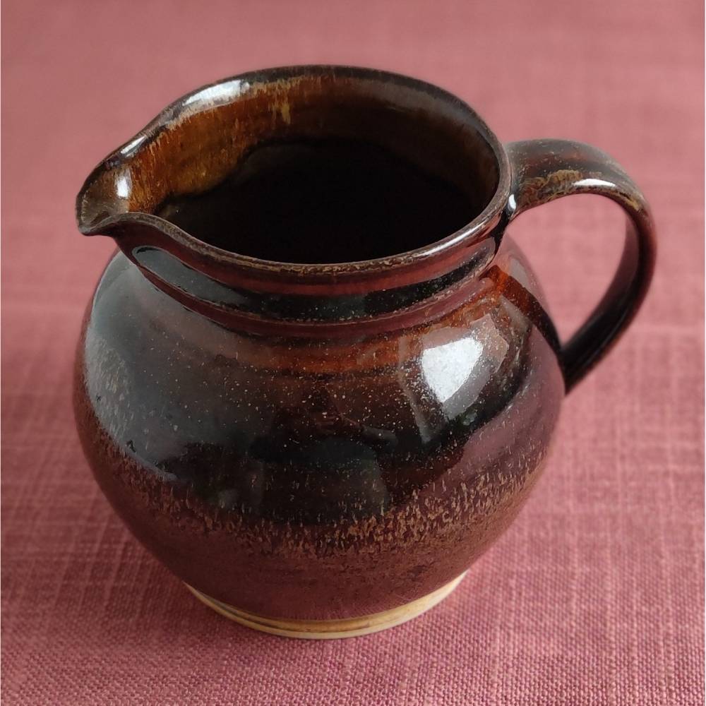 VINTAGE - Milchkrug - Keramik - brauner Wasserkrug