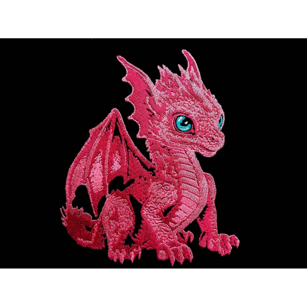 Drache sitzend Color Lichteffekt 14x14 bzw. 15x15cm Bild 1