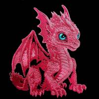 Drache sitzend Color Lichteffekt 14x14 bzw. 15x15cm