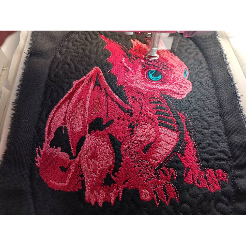 Drache sitzend Color Lichteffekt 14x14 bzw. 15x15cm Bild 2