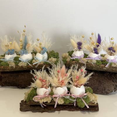 Osterdeko Ostergesteck Deko Trockenblumen