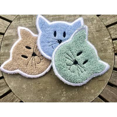 Abschminkpad Katze Stickdatei ITH 10x10 cm Waschpad Kosmetikpad Pad Anleitung in deutscher Sprache