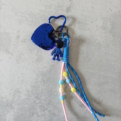 Stylischer Taschenanhänger mit Astronaut und Big Charms  für deine Tasche oder als Schlüsselanhänger