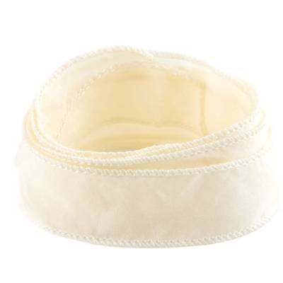 Handgefertigtes Habotai-Seidenband Chamois 1m 100% Seide Schmuckband Wickelarmband