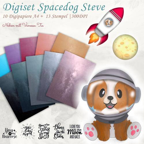 Spacedog Steve Digiset JPG PNG