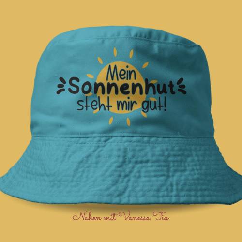 Sonnenhut | Spruch Mit Sonne Plotterdatei SVG Cut File DXF Sommer