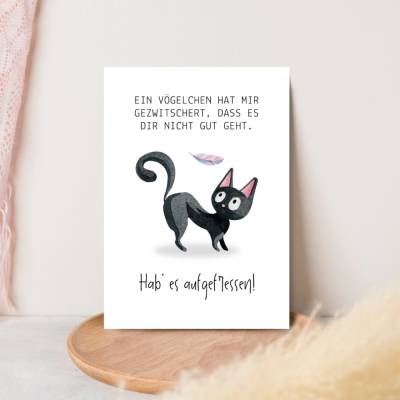 Postkarte für Katzenfreunde 