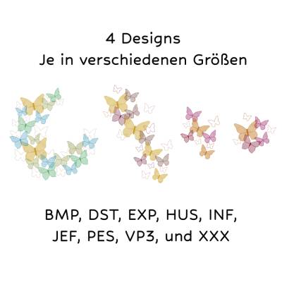 Stickdatei Schmetterling Set