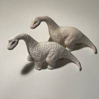 Dino Saurier - Kleiner Langhals Brachosaurus ca. 8x9cm -  Gießkeramik Handarbeit - zum Bemalen - Kindergeburtstag