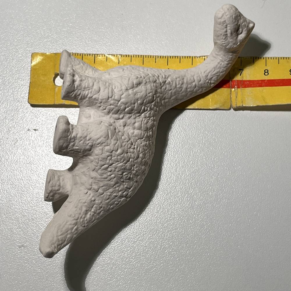 Dino Saurier - Kleiner Langhals Brachosaurus ca. 8x9cm -  Gießkeramik Handarbeit - zum Bemalen - Kindergeburtstag Bild 3