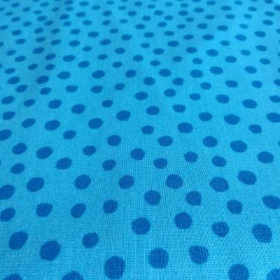 Westfalenstoff "JUNGE LINIE" in blau mit unregelmäßigen, großen Punkten