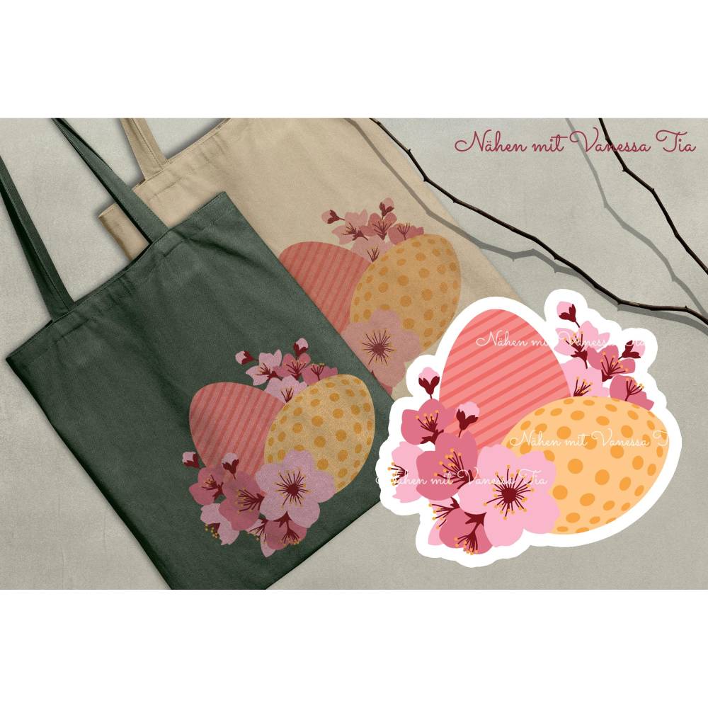 Ostereier Mit Blumen Plotterdatei SVG Cut File DXF Bild 4