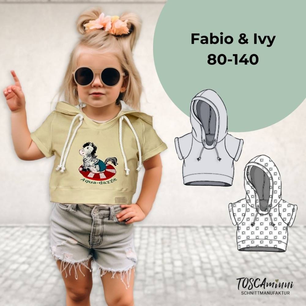 Schnittmuster Kinder Shirt Fabio + Ivy Gr. 80-140 Bild 1