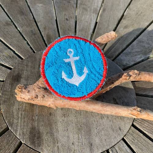 Abschminkpad Anker Stickdatei  ITH 10x10 cm Waschpad Meer Urlaub Kosmetikpad maritim Meerweh Strandliebe