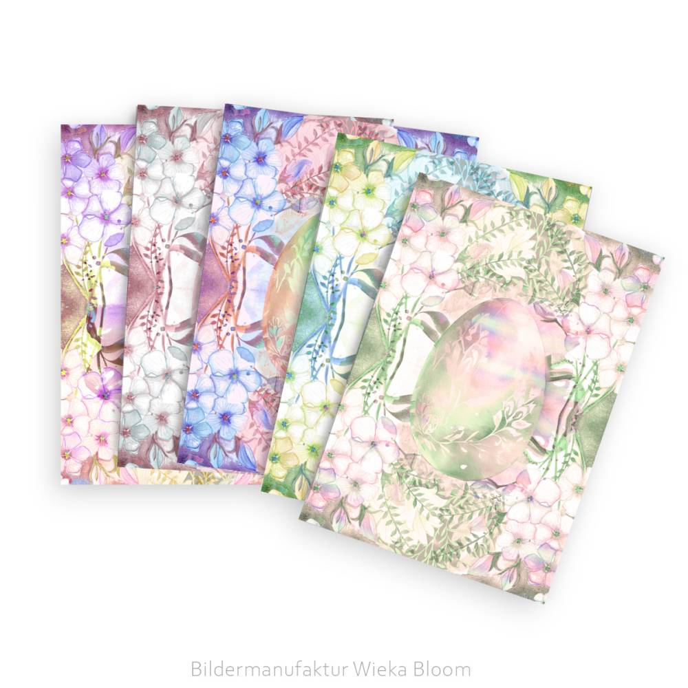 OSTERN 1, Digipapier, Printable nach handgemalten Aquarellen, 15 Blatt  digitales Papier zum download und drucken Bild 3