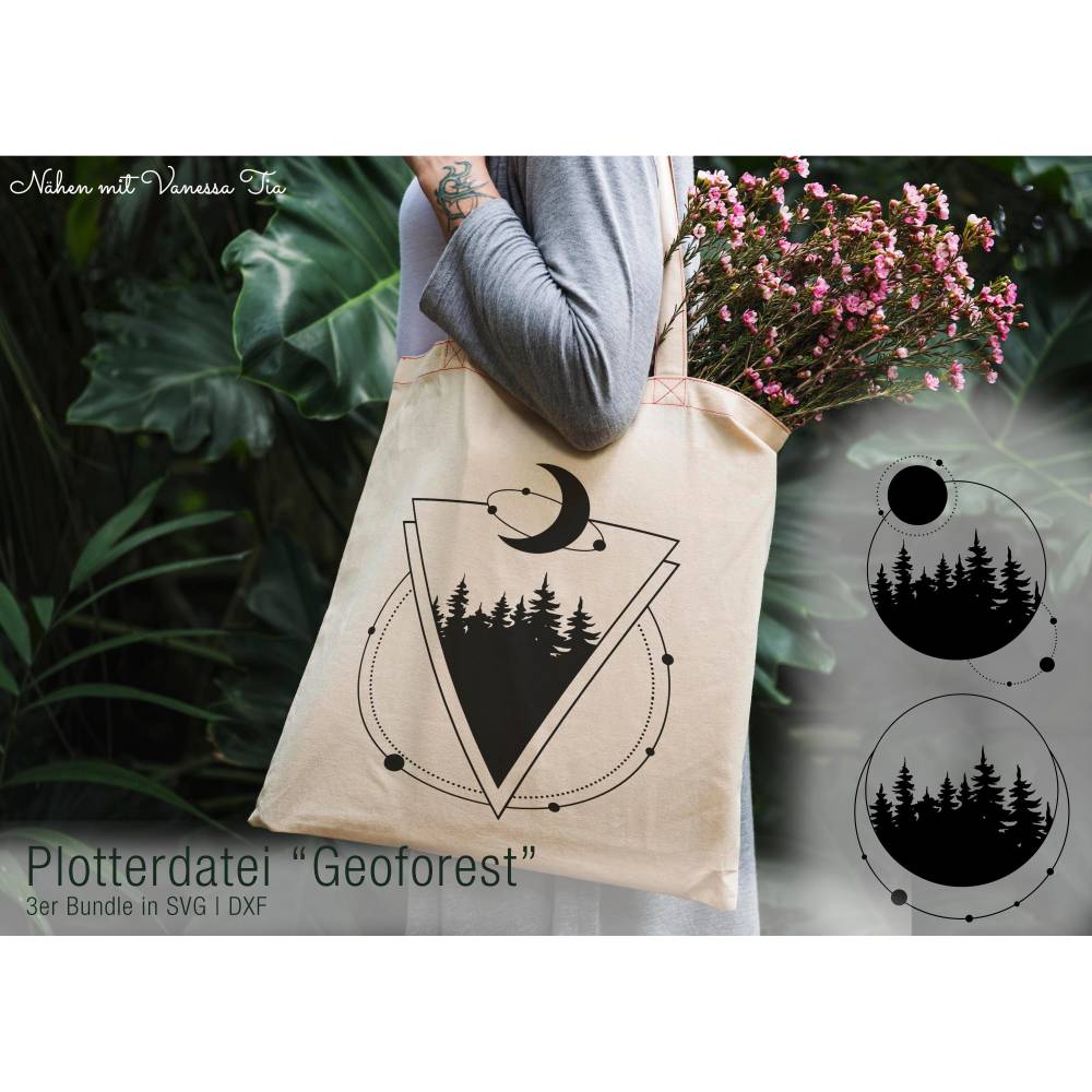 Geoforest | Plotterdatei Treeornaments Plotterdatei SVG Cut File DXF Bild 1