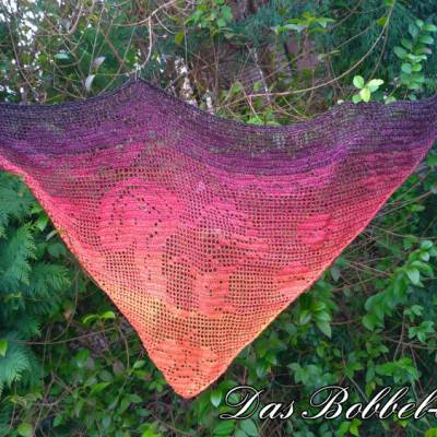 Häkelanleitung Anleitung zum Häkeln Dreiecktuch Motiv Tuch "Eichhörnchen"