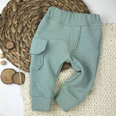 Babyhose, Baby Baggy, Größe 62, 74, Hose Mint, Hose mit Tasche