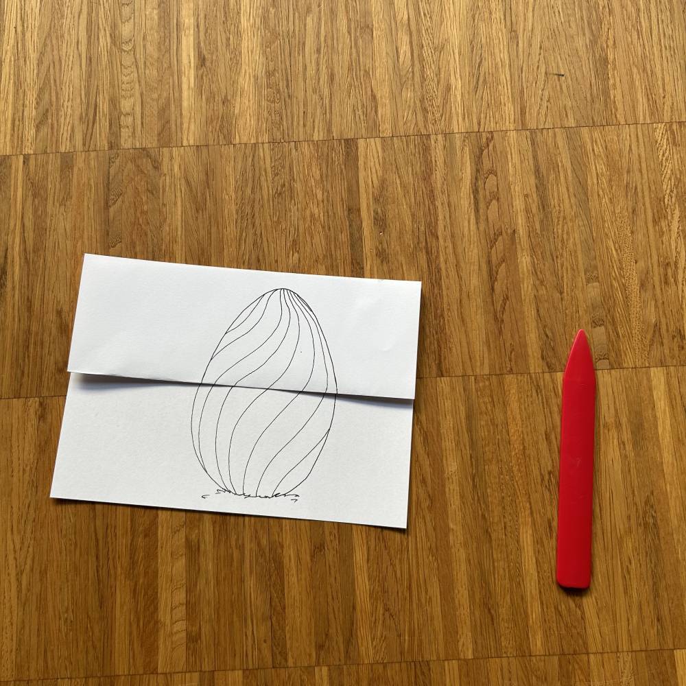 DIY Printable: lustige Oster Karte Hasen Popo Faltkarte Grußkarte zum Selbstausdrucken anmalen, Frohe Ostern, Osterhase Bild 4