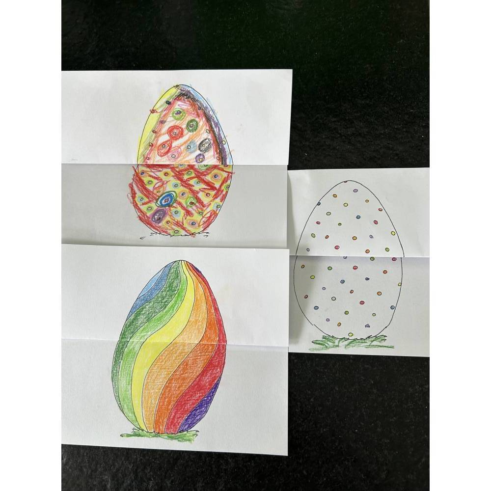 DIY Printable: lustige Oster Karte Hasen Popo Faltkarte Grußkarte zum Selbstausdrucken anmalen, Frohe Ostern, Osterhase Bild 9