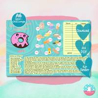 Klappkarte mit Donut Rezept spare 120 Euro - Klappkarte - PDF A4 Download - passend für A6 Zippertaschen