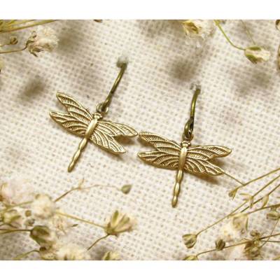 Ohrringe LIBELLE Vintage Stil kleine Libellenohrringe (1848)