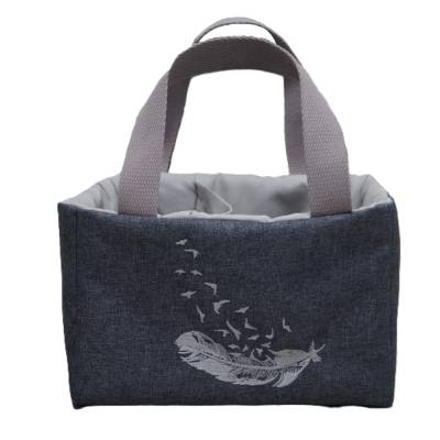 Tasche mit Unterteilung, hochwertig bestickt, 100% Baumwolle, 100% Polyester