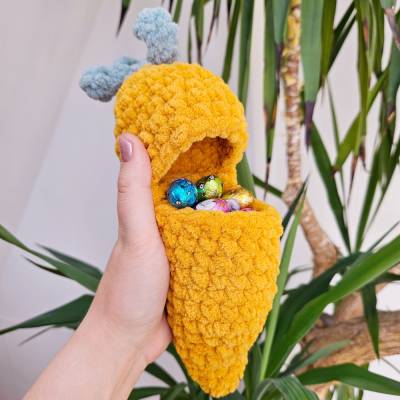 Osternest Karotte klappbar | Osterkörbchen für Kinder Karotte | Osternest Karotte