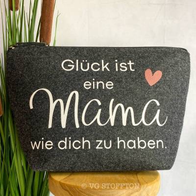 Kosmetiktasche Filz Kleinkram Filztasche Schminktasche Notfalltasche Notfallapotheke Krimskrams Mama Muttertag Ostern