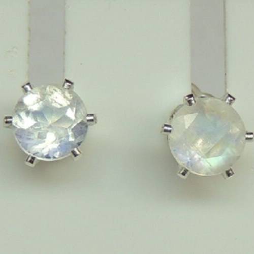 Exklusiver 0,86 Carat Regenbogentopas Ohrstecker 925 Silber Mondlichttopas Ohrri