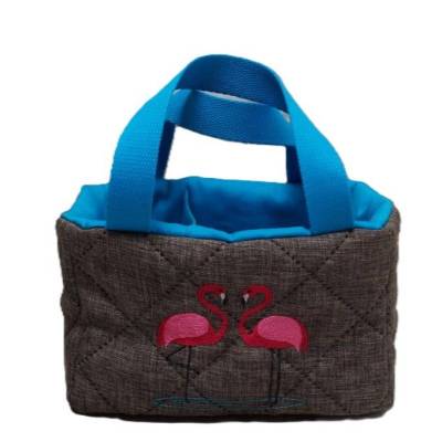 Tasche mit Unterteilung, hochwertig bestickt, 100% Baumwolle, 100% Polyester